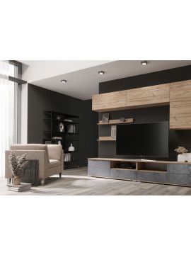 Луксор - 1 ЛДСП Модуль № 4 (дуб золотой/железный камень)