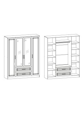 Лондон МДФ Модуль № 1 (ясень шимо темный/ясень шимо светлый пвх)