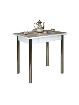 Стол кухонный № 2 пластик(с ящиком)