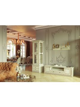 Империя МДФ Модуль № 1 (итал. орех/груша с патиной чёрной)