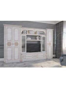 Джулия/Джулия-2 МДФ Модуль № 1 (итал. орех/груша с патиной чёрной)