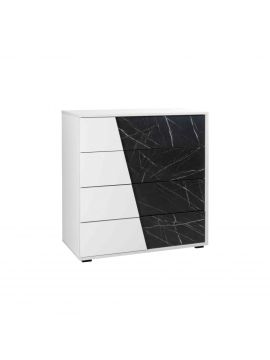 Комод № 15 (белый + камень Пьетра)